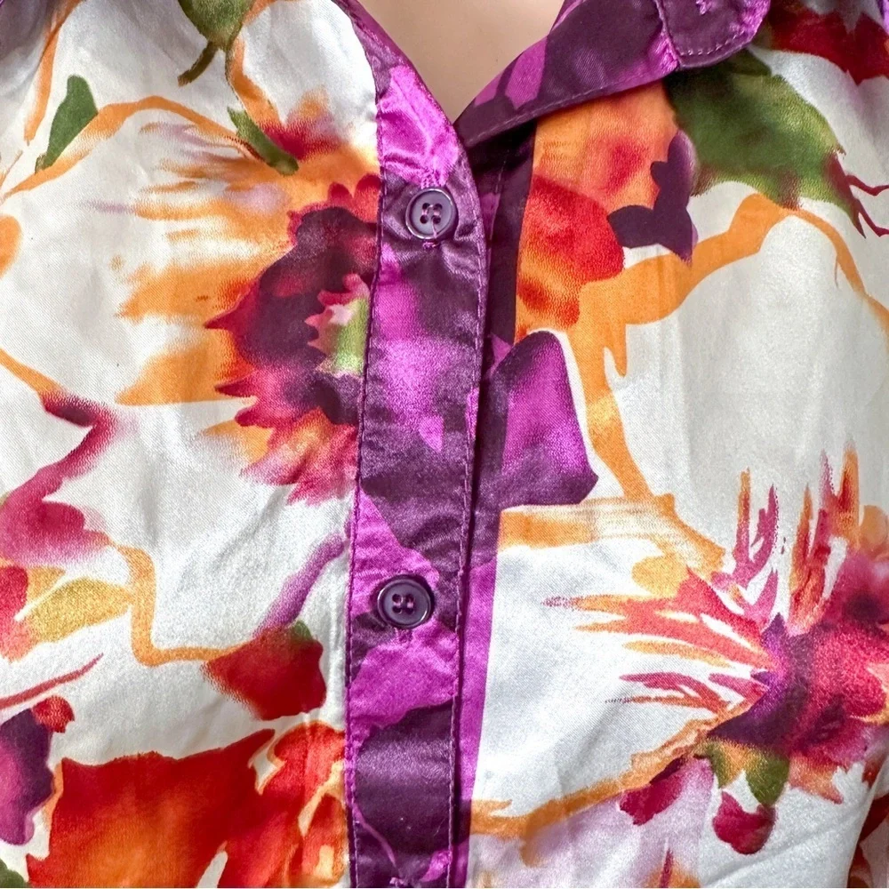 Women’s Tops | Floral Button Down Shirt Top - Picture 8 of 9